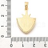Brass Micro Pave Cubic Zirconia Pendants KK-S049-14G-02-3
