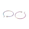 Ion Plating(IP) 316 Surgical Stainless Steel Hoop Earrings Findings STAS-F149-32M-E-3