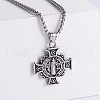 Creative Men's Saint Benedict Exorcism Stainless Steel Pendant Necklaces EZ1780-1