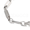 Anti-Tarnish 201 Stainless Steel Oval & Column Link Chain Necklace & Bracelets Set SJEW-G083-03P-2