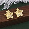 304 Stainless Steel Rhinestone Stud Earrings for Women EJEW-U052-02G-3