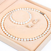 Mother's Day Jewellery Natural Freshwater Pearl Beaded Necklace & Bracelets & Earrings Sets for Women WGE4EAE-03-1