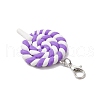 Handmade Polymer Clay Lollipop Pendant Decorations HJEW-JM03387-5