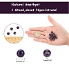 ARRICRAFT Natural Amethyst Round Bead Strands G-AR0001-88-2