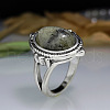Oval Natural Labradorite Finger Rings WG970F5-01-1