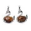 Natural Tiger Eye Pendants G-M385-04P-I-2