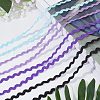 Gorgecraft 4 Strands 4 Colors Polyester Wave Bending Fringe Trim OCOR-GF0002-43B-3