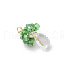 Glass Seed Beaded Jellyfish Pendants PALLOY-MZ00706-02-3