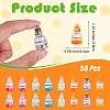 50Pcs Transparent Glass Bottle Pendants JX873A-2