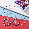 300G 6500pcs 3 Colors Independence Day Glass Seed Beads SEED-LS0001-01-6
