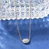 304 Stainless Steel & Oval Natural Jade Cable Chain Necklaces for Women NJEW-A045-12G-3