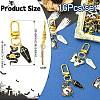 Gothic Alloy Enamel Coffin Pendant Decoration HJEW-CJ00034-2