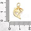 Brass Micro Pave Cubic Zirconia Pendants KK-V011-28G-A-3