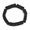 Natural Lava Rock Beaded Stretch Bracelets for Men Women BJEW-G727-01B-1