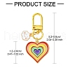 Rainbow Color Alloy Enamel Pendant Decorations HJEW-YW00001-01-3