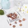 SUNNYCLUE 20 Pairs 2 Size Walnut Wood Flat Round Stud Earring FIND-SC0003-93-6