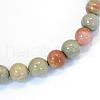 Natural Silver Leaf Jasper Round Bead Strands G-E334-8mm-04-2