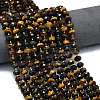 3-Color Dyed Natural Tiger Eye Beads Strands G-P573-A36-01-1
