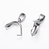 Tarnish Resistant 304 Stainless Steel Pendant Pinch Bails STAS-G179-09P-2