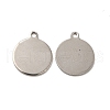 Non-Tarnish 201 Stainless Steel Pendants STAS-P320-34P-1