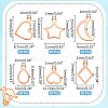   120Pcs 6 Style 304 Stainless Steel Charms STAS-PH0005-38-2