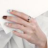 Rhodium Plated 925 Sterling Silver Finger Rings FS-WGD078D-01-4