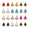 24Pcs 12 Colors Glass Rhinestone Pendants FIND-TA0001-90-2