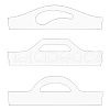 DICOSMETIC 3Pcs 3 Styles Transparent Acrylic Router Templates DIY-DC0002-75-1