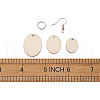 Yilisi DIY Unfinished Wooden Pendant Earring Making Kits DIY-YS0001-17-7