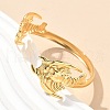 304 Stainless Steel Cuff Bangles for Women AJEW-P127-22G-3