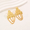 Elegant Brass Tassel Stud Earrings IJ0828-2-1