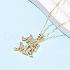 Mother's Day Brass Micro Pave Clear Cubic Zirconia Pendant Necklaces for Women NJEW-Q021-01B-G-2