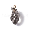 Transparent Resin Pendants RESI-E028-01G-02-1