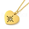 304 Stainless Steel Pendant Necklaces NJEW-M099-01C-G-1