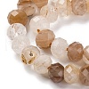 Natural Red Hematoid Quartz/Ferruginous Quartz Beads Strands G-K380-A04-01-4