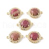 Natural Rhodonite Faceted Connector Charms G-H323-03G-14-1
