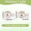 ARRICRAFT 40Pcs 2 Colors Brass Tube Bails KK-AR0003-89-2