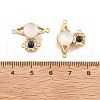 Brass & Cat Eye & Natural Lapis Lazuli Magnetic Clasps KK-G505-33G-3