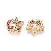 Brass Micro Pave Cubic Zirconia Pendants KK-N261-106G-2