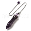 Natural Amethyst Pointed Dowsing Pendulums G-F758-F04-P-1