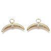 Brass Micro Pave Cubic Zirconia Pendants KK-R130-024G-NF-1