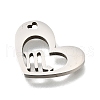 201 Stainless Steel Pendants STAS-A116-01P-08-2