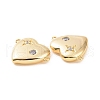 Brass Micro Pave Cubic Zirconia Connector Charms KK-E068-VC153-3