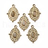 Vacuum Plating 201 Stainless Steel Natural Labradorite Pendants STAS-C064-VC916-1