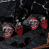 GOMAKERER 4Pcs 2 Style Realistic Heart & Vampire Mouth Polyester Embroidery Cloth Iron On/Sew On Patches AJEW-GO0001-54-4