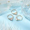Mother's Day Jewellery Nuggets Natural Cultured Freshwater Pearl Finger Rings RJEW-JR00697-02-2