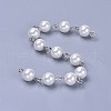 Handmade Dyed Glass Pearl Beaded Chains AJEW-JB00486-01-2