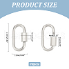 Unicraftale 10Pcs 304 Stainless Steel Screw Carabiner Lock Charms STAS-UN0058-40P-3
