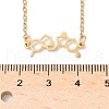 304 Stainless Steel Chemical Symbol Pendant Necklaces NJEW-Z073-03G-06-5
