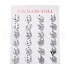 304 Stainless Steel Stud Earrings EJEW-H368-32P-3